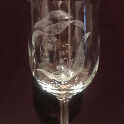 すずらんのワイングラス〜手彫りガラス〜 7枚目の画像