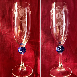 アラベスク模様のペアグラス〜手彫りガラス〜 1枚目の画像