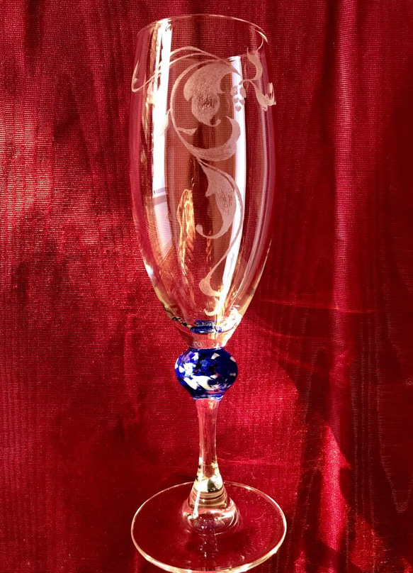 アラベスク模様のペアグラス〜手彫りガラス〜 3枚目の画像