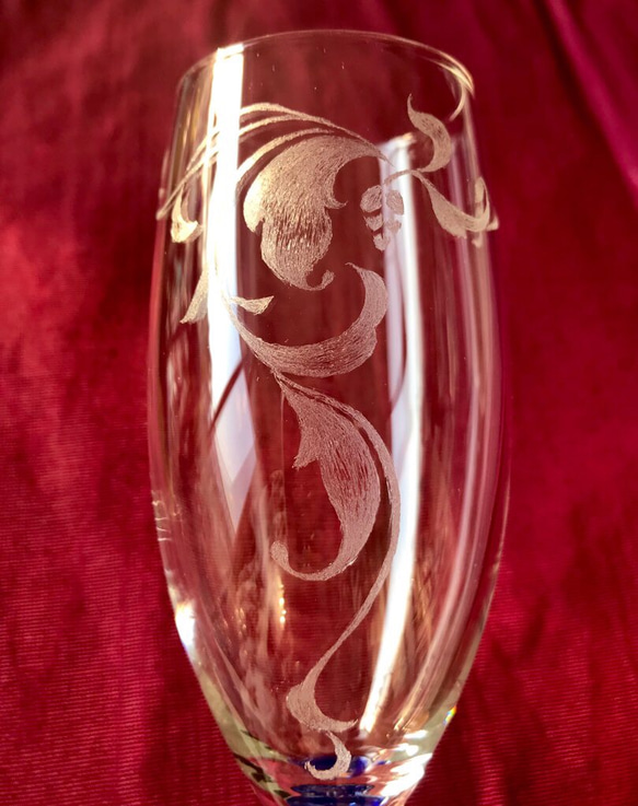 アラベスク模様のペアグラス〜手彫りガラス〜 5枚目の画像