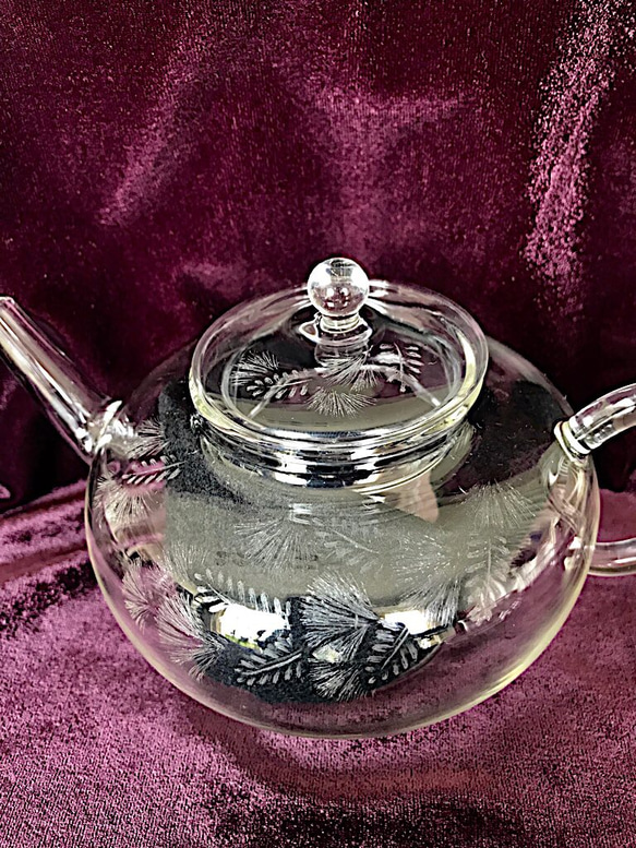 合歓の茶器セット〜手彫りガラス〜 2枚目の画像