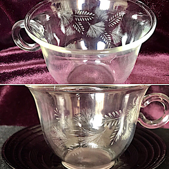 合歓の茶器セット〜手彫りガラス〜 3枚目の画像