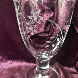 クレマチスのグラス〜手彫りガラス〜 3枚目の画像