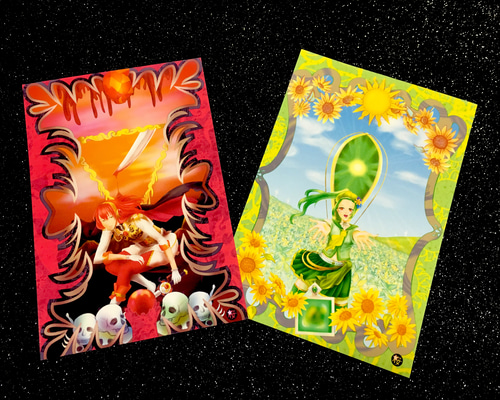 PERIDOT ペリドット 6巻購入特典ポストカード 7月】ルビー&【8月】ペリドット＊誕生石シリーズ＊CGポストカード