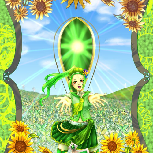 7月】ルビー&【8月】ペリドット＊誕生石シリーズ＊CGポストカード