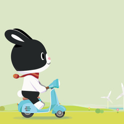 【歐彼兔】明信片組/一共五張/可愛兔兔插畫/清新文青風/文具控最愛 第2張的照片
