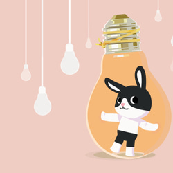 【歐彼兔】明信片組/一共五張/可愛兔兔插畫/清新文青風/文具控最愛 第5張的照片