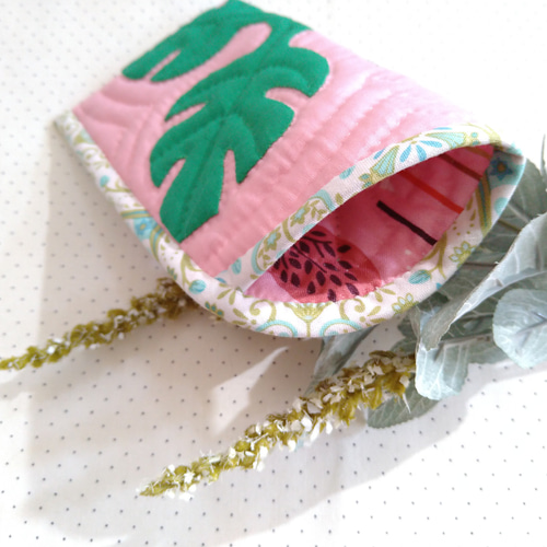 ハワイアンキルト サングラス・メガネケース モンステラ メガネケース