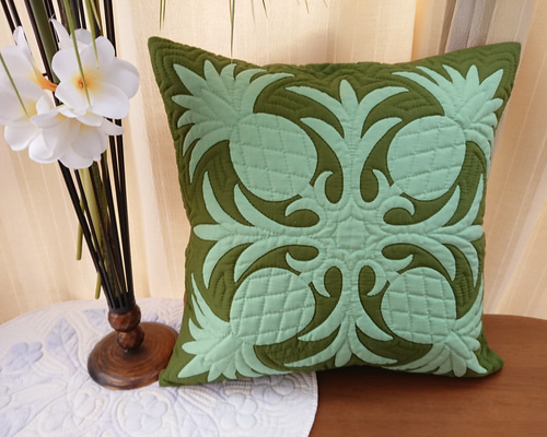 Kmaさま専用12.36.37ハワイアンキルトクッションカバー Hawaiian quilt ハワイアンキルト クッションカバー ピンクホヌ