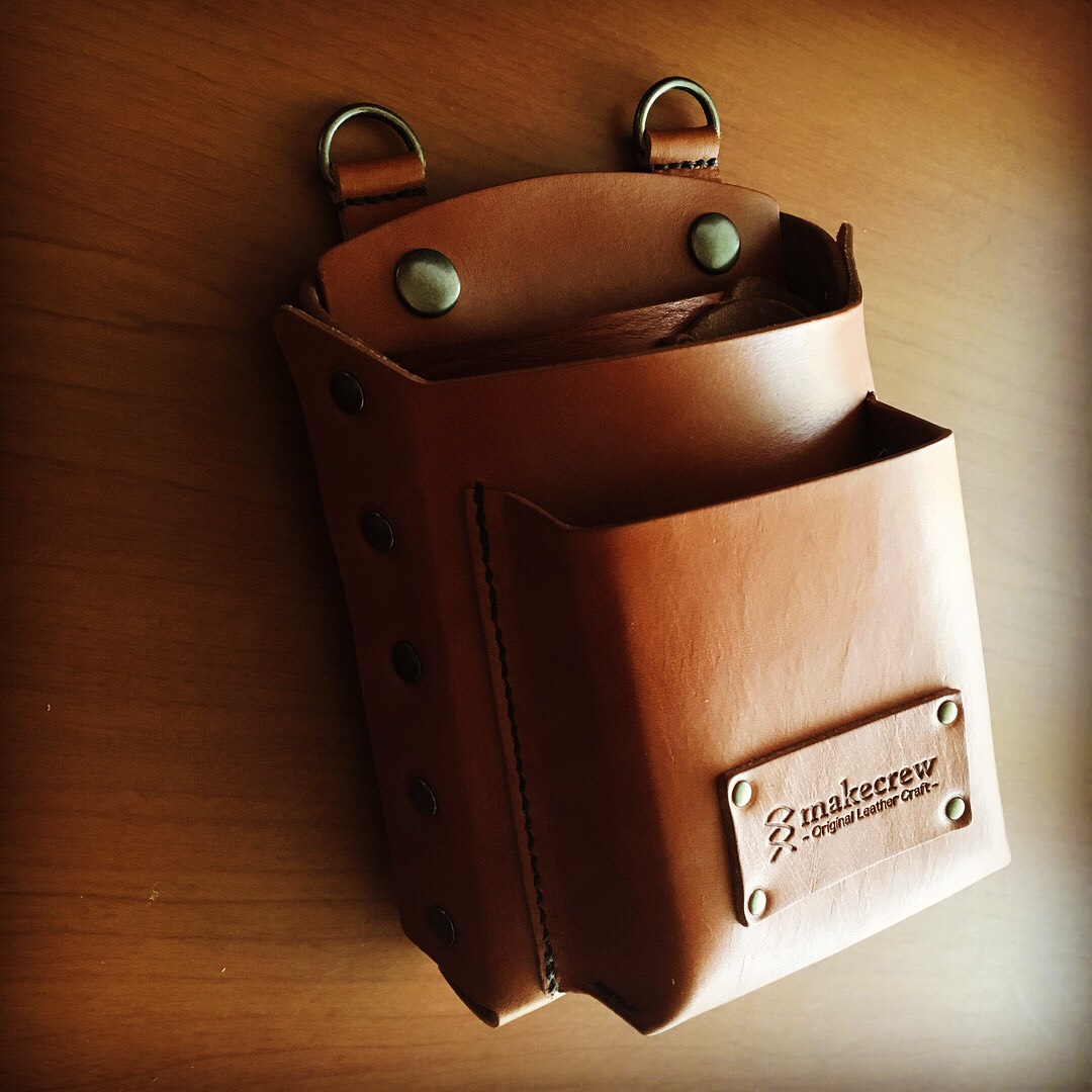 本革レザーキャラメルシンプルシザーケース