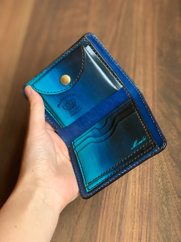 浅瀬から深海カラー二つ折り財布 