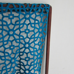 鐵窗花刺繡蕾絲襯墊-孔雀藍 第2張的照片