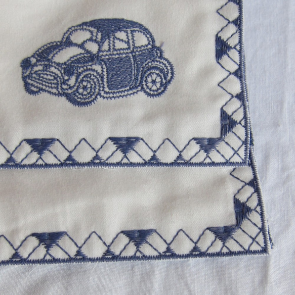 ナショナルカー刺繍ハンカチ正方形 4枚目の画像