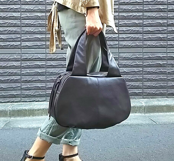 送料無料！本革トートバッグL(ブラック) 安心のトップファスナータイプ 軽くてたくさん入るレザーバッグ【ビゴ】革 皮 トートバッグ ビゴ 通販｜Creema(クリーマ)