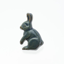 陶器ブローチ　ウサギ(兎) 4枚目の画像