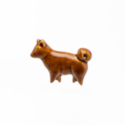 陶器ブローチ　イヌ(犬) 2枚目の画像