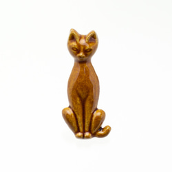 陶器ブローチ　ねこ(猫) 2枚目の画像