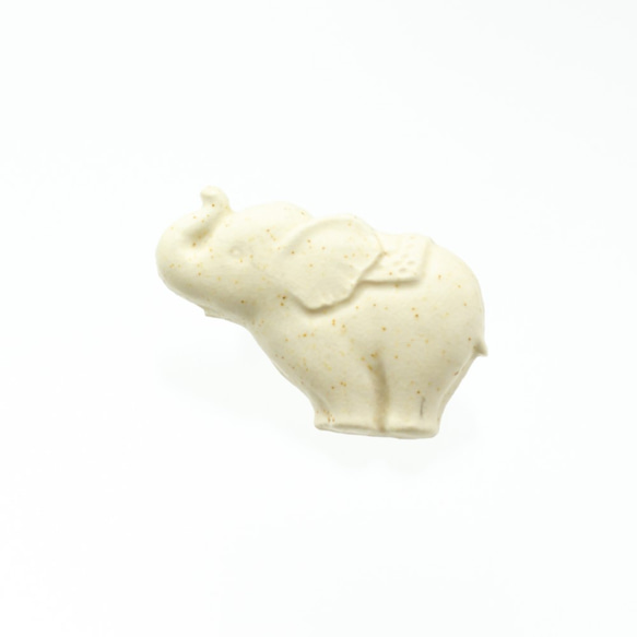 陶器ブローチ　ゾウ(象) 3枚目の画像