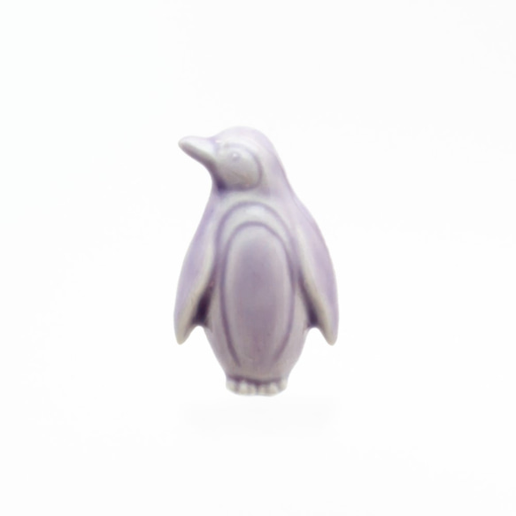 陶器ブローチ　ペンギン(立)パステル 4枚目の画像