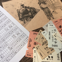 切符風紙片セット メッセージカード fukafuka pintor 通販