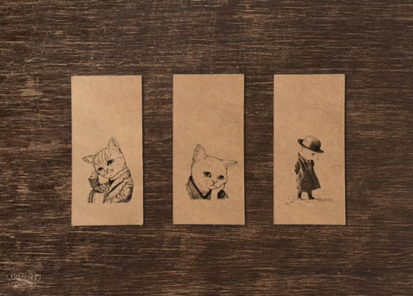 ブックカバーとしおり☆文豪猫 7枚目の画像