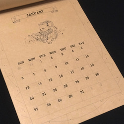 星座猫の壁掛けカレンダー☆黄道十二星座 3枚目の画像