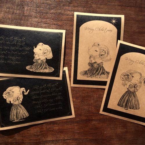 ポストカード☆シスター羊 メッセージカード fukafuka pintor 通販