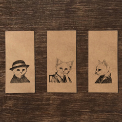 ブックカバーとしおり☆文豪猫　弐 7枚目の画像