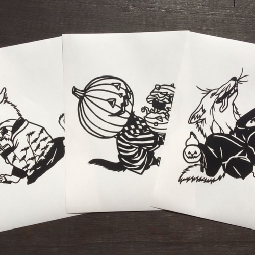切り絵「happi-harowinn」