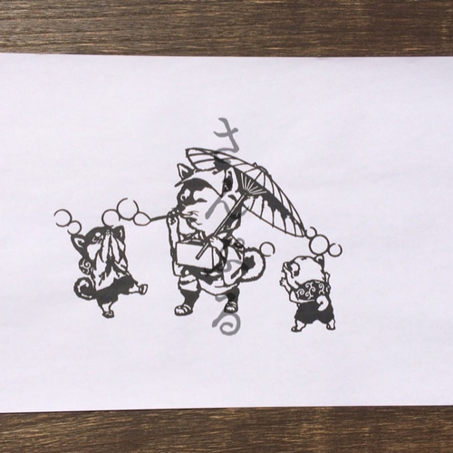 風鈴売り」切り絵
