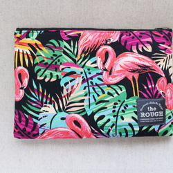 Flamingo Clutch（Black）／ saya. × the ROUGH 2枚目の画像