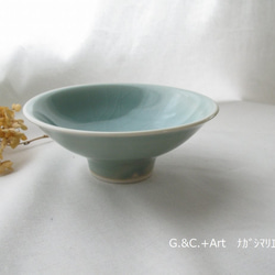 抹茶碗＊平茶碗＊夏茶碗＊青磁 茶碗・めし碗 ナガシマリエ 通販