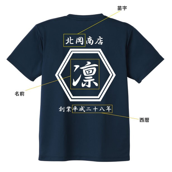 名前入りＴシャツ★商店風 4枚目の画像