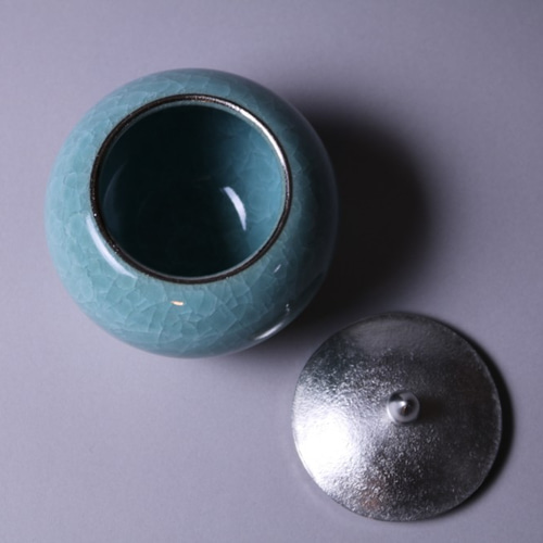 錫蓋付青磁壺 / celadon pot with a pewter lid その他キッチン