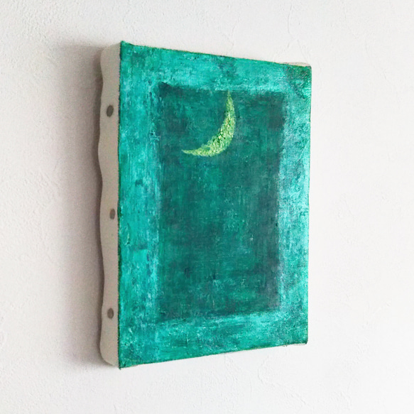 油絵  LUNA－慰みのグリーン 3枚目の画像