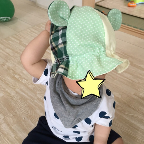 ママとおそろい☆チューリップハット（クマ耳付き） 帽子(ベビー  