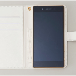 【受注生産】Android-Sサイズ　ピンクブルー 手帳型 4枚目の画像