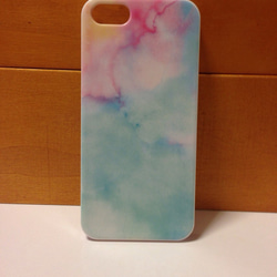 iPhone5/5sケース ピンクブルー 1枚目の画像
