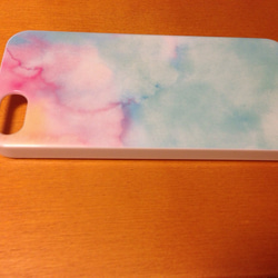 iPhone5/5sケース ピンクブルー 2枚目の画像