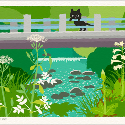 たびねこポストカード｜Bセット（6枚入り） メッセージカード もり