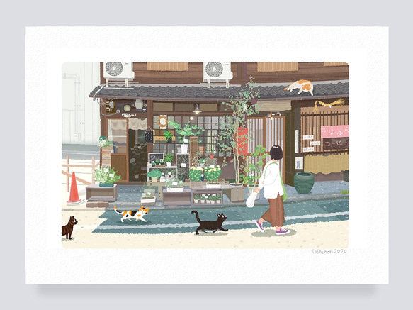 イラストフレーム（42.京都の花屋） 2枚目の画像