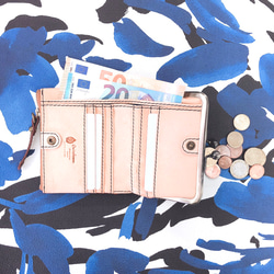 ｷｭｲｰﾙﾃﾞｿﾝ コンパクトなのに大容量な二つ折り財布 優しい手触りの癒し系がま口 《ピンク》CU010PK 3枚目の画像
