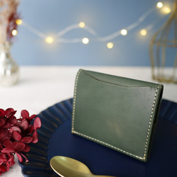 TK01GR 栃木レザー　小銭入れ　コインケース　ボックス　BOX　コンパクト　薄型　シンプル 2枚目の画像