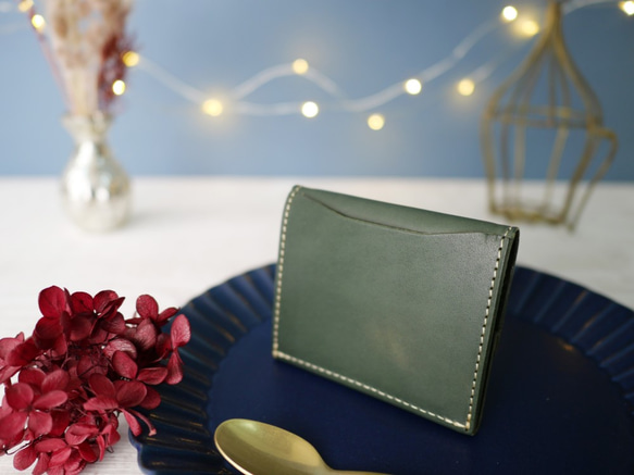 TK01GR 栃木レザー　小銭入れ　コインケース　ボックス　BOX　コンパクト　薄型　シンプル 2枚目の画像