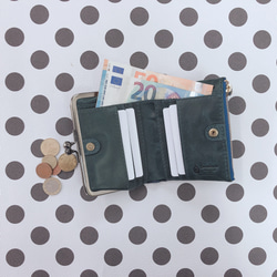 CU161NV 二つ折り　折財布　ユニセックス　レディース　財布　ガマ口　がま口　ガマグチ　スリム　薄型　コンパクト 5枚目の画像