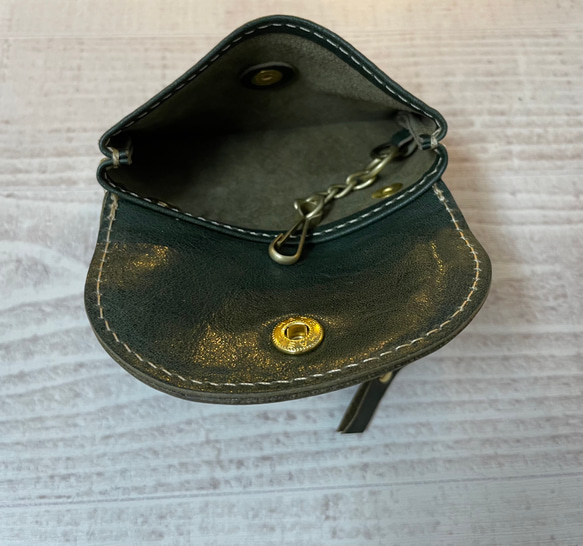 ｷｭｲｰﾙﾃﾞｿﾝ コロコロぷっくりマルチキーケース　遊び心のある革小物　柔らかく優しいレザーのキーケース　HI01GR 5枚目の画像