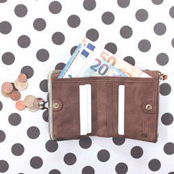 ｷｭｲｰﾙﾃﾞｿﾝ コンパクトなのに大容量な二つ折り財布 誰かに見せたくなる がま口 財布 《グリーン》CU014GR 4枚目の画像