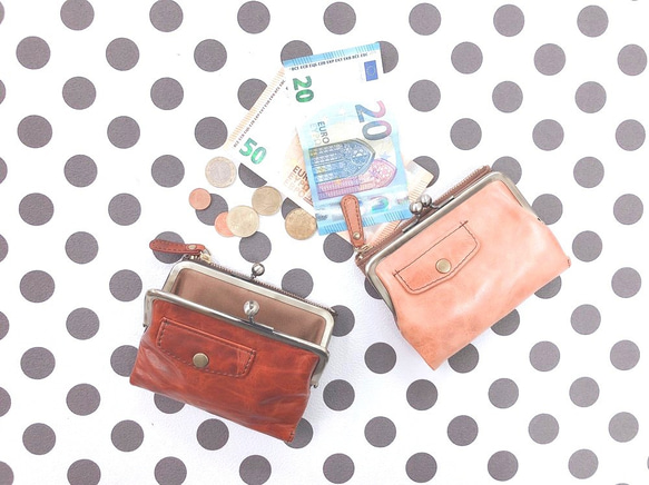 ｷｭｲｰﾙﾃﾞｿﾝ コンパクトなのに大容量な二つ折り財布 誰かに見せたくなる がま口 財布 《グリーン》CU014GR 8枚目の画像