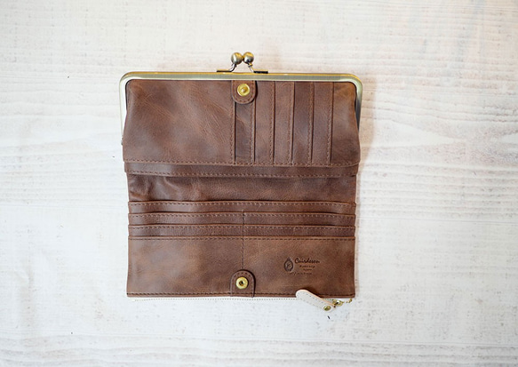 ｷｭｲｰﾙﾃﾞｿﾝ スリムなのに大容量な長財布 誰かに見せたくなるがま口財布 《アイボリー》CU013IV 3枚目の画像