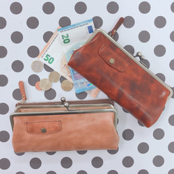 ｷｭｲｰﾙﾃﾞｿﾝ スリムなのに大容量な長財布 誰かに見せたくなるがま口財布 《パープル》CU013PU 6枚目の画像